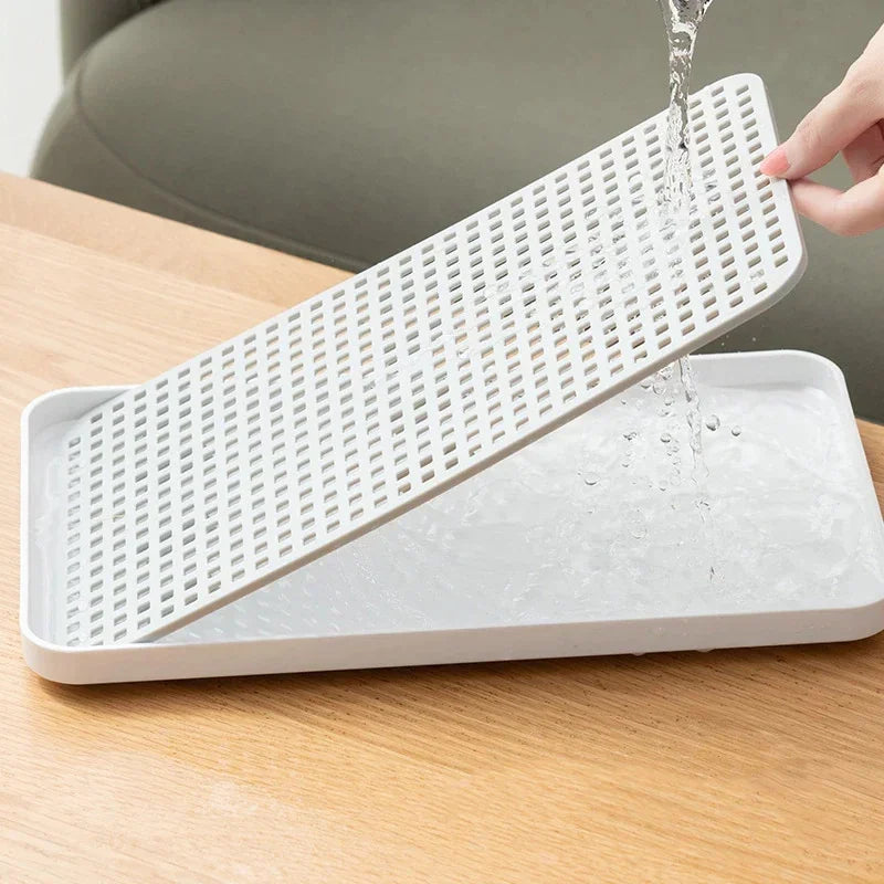 Double Layer Dish Drying Rack & Drain Tray – Kitchen Organizer Dish Drying Rack Axl