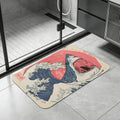 Diatomite Bath Mat – Great Wave of Kanagawa Quick Dry Bath Mat Axl White3 40x60cm