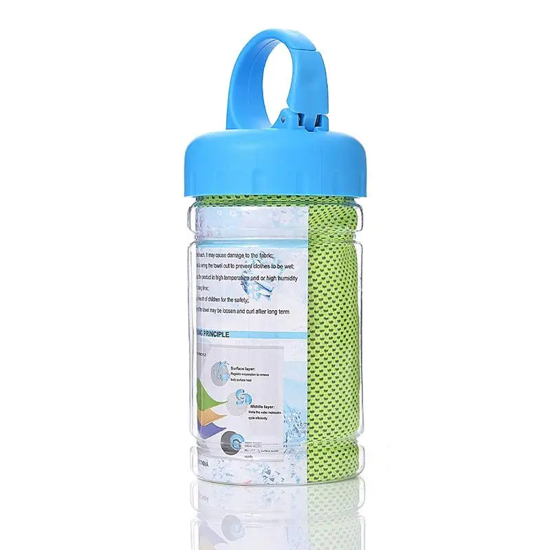 Instant Cooling Towel with Storage Jar | Workout & Hiking Cooling Sport Towel Axl A2
