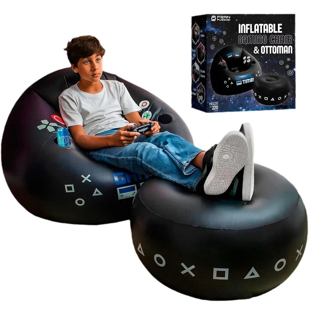 Inflatable Chair Sofa – Portable Lazy Seat for Kids & Rooms Inflatable Chair Sofa Axl Chair with Footrest