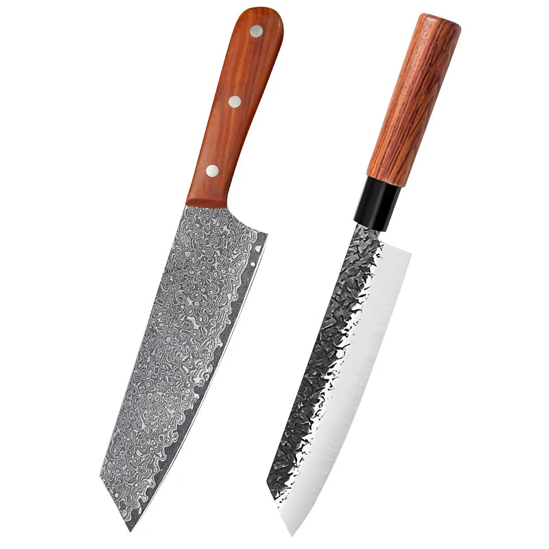 InLeung Damascus Chef Knife – Sharp Stainless Steel Kitchen Blade Chef Kitchen Knife Axl cleaver knife AC