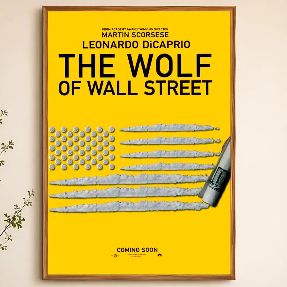 Wolf of Wall Street Movie Poster – Peel & Stick PVC Wall Art Movie Wall Poster Axl White08 40X50cmNoframe