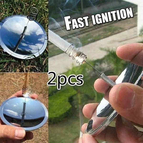 Solar Fire Starter – Waterproof Windproof EDC Camping Tool Survival Fire Starter Axl 2pcs