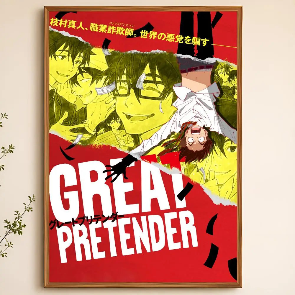 Great Pretender Anime Poster – Waterproof Self-Adhesive Wall Art Anime Wall Poster Axl White09 40X50cmNoframe