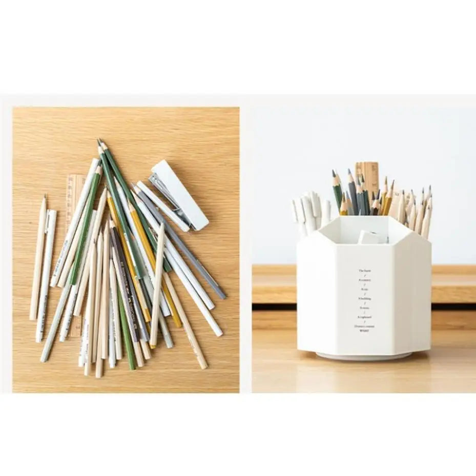 360° Rotating Pen Holder – Large Capacity Desk Organizer Rotating Pen Holder Axl