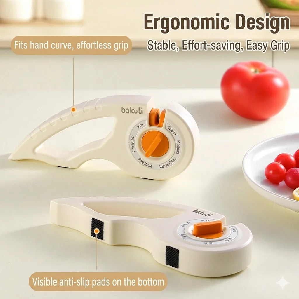 PLYS 6-Mode Knife & Scissor Sharpener | Non-Slip Kitchen Tool Knife Sharpener Axl