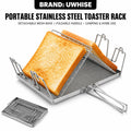 Uwhise Foldable Camping Toaster | Stainless Steel Camp Grill Camping Toaster Grill Axl Silver