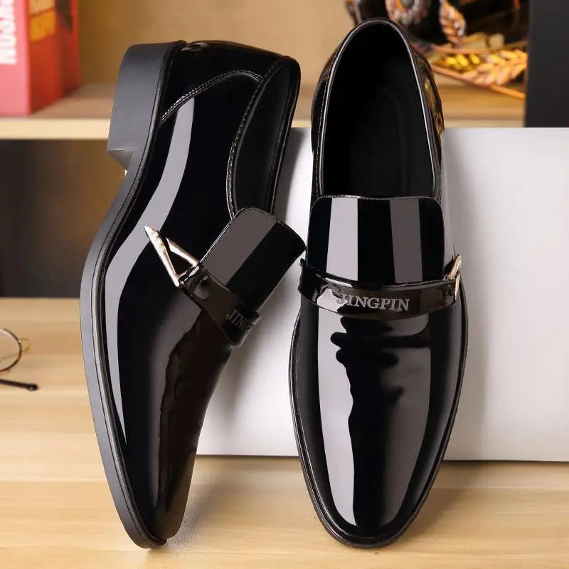 Men's Patent Leather Oxford Loafers | Slip-On Dress Shoes Oxford Loafers Axl