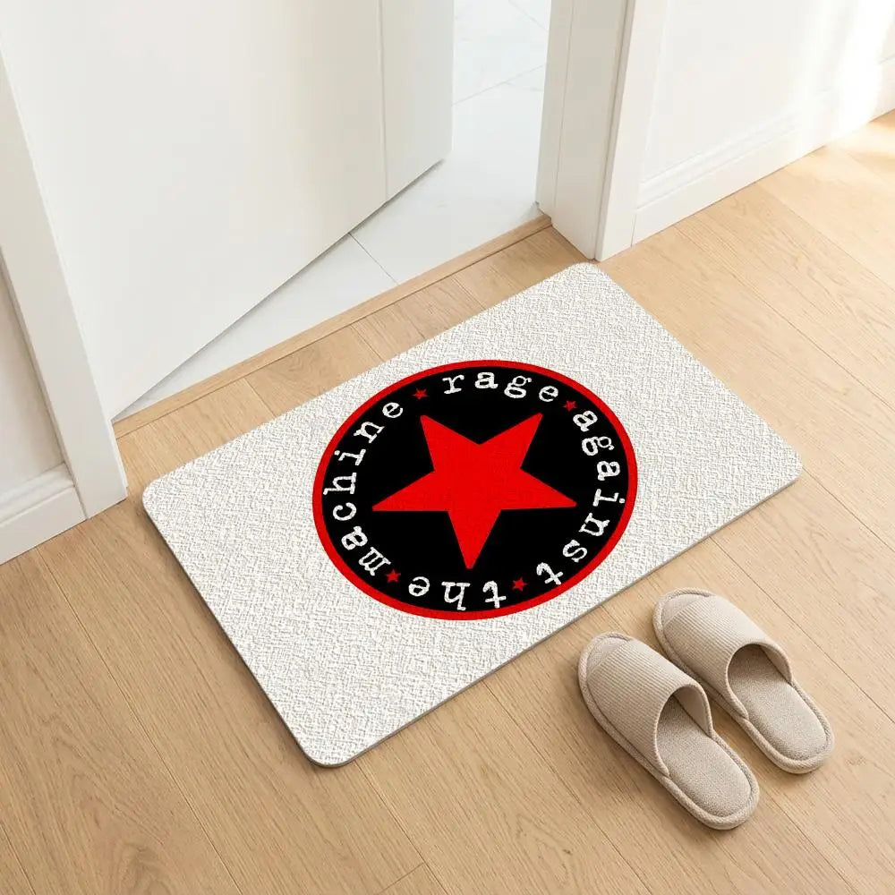 Rage Against the Machine Diatomite Bath Mat | Quick Dry Diatomite Bath Mat Axl White2 40x60cm