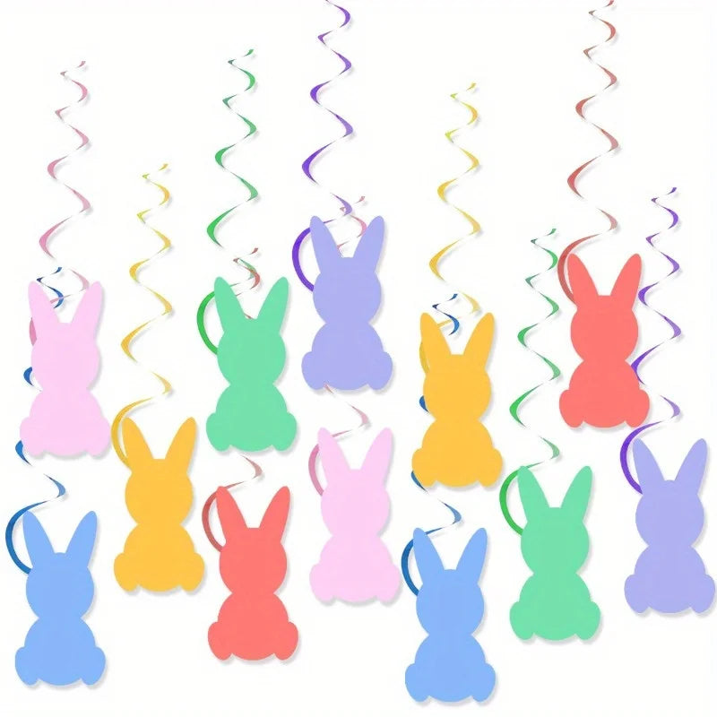 Easter Party Decoration Set – Bunny Flag & Flower Pull Banner Easter Party Decoration Axl