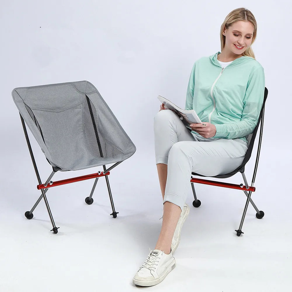 Portable Folding Camping Chair – Aluminum Frame & Carry Bag Folding Camping Chair Axl