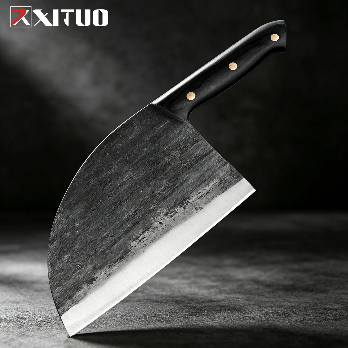 XITUO Forged High Carbon Steel Cleaver Knife – Full Tang Kitchen Cleaver Knife Axl