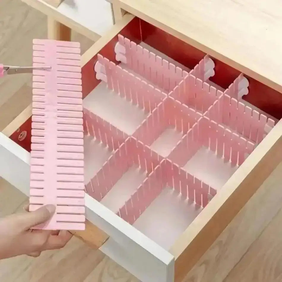 Plastic Drawer Dividers – Adjustable Organizer 4-Pack Drawer Organizer Axl