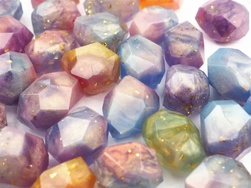Crystal Gemstone Silicone Mold – Geometric Faceted Epoxy Resin DIY Resin Craft Mold Axl