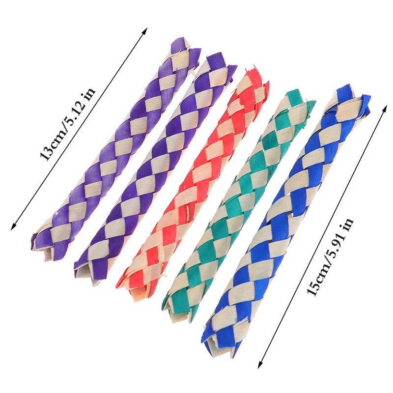 5-Pack Classic Chinese Bamboo Finger Traps – Fun Novelty Toy Novelty Finger Trap Axl 5PCS