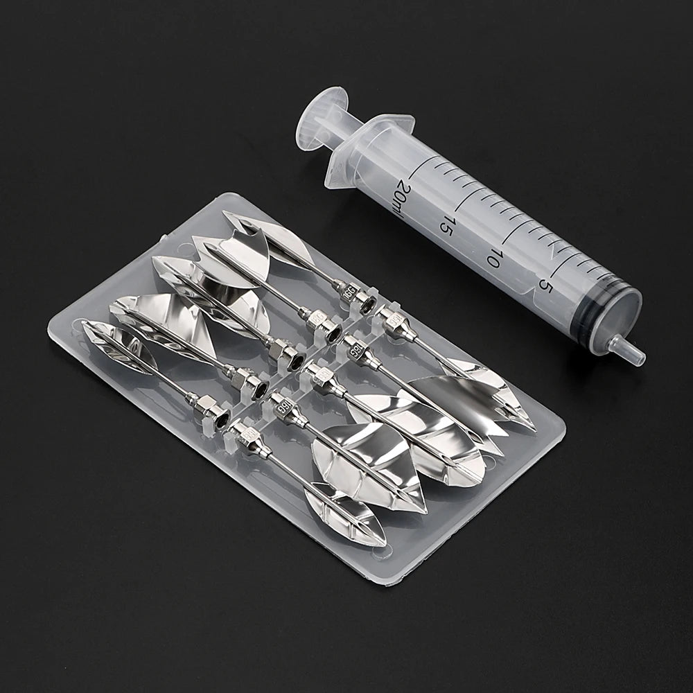 10-Pc 3D Gelatin Art Nozzle Set & Syringe – Jelly Cake Tool Gelatin Art Tool Set Axl Clear