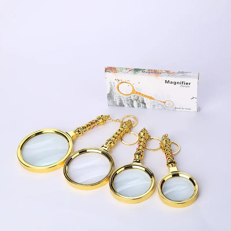 Gold Magnifying Glass Loupe – High Magnification & Keychain Magnifying Glass Loupe Axl