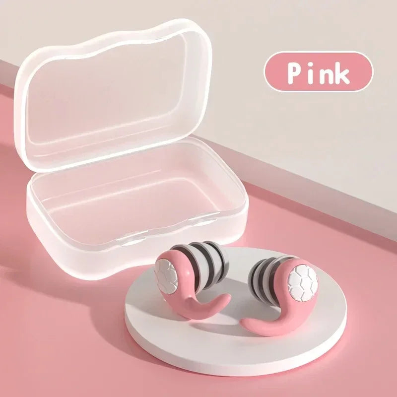 Silicone Noise Reducing Earplugs – Sleep, Swim & Work Silicone Earplugs Axl Pink-L