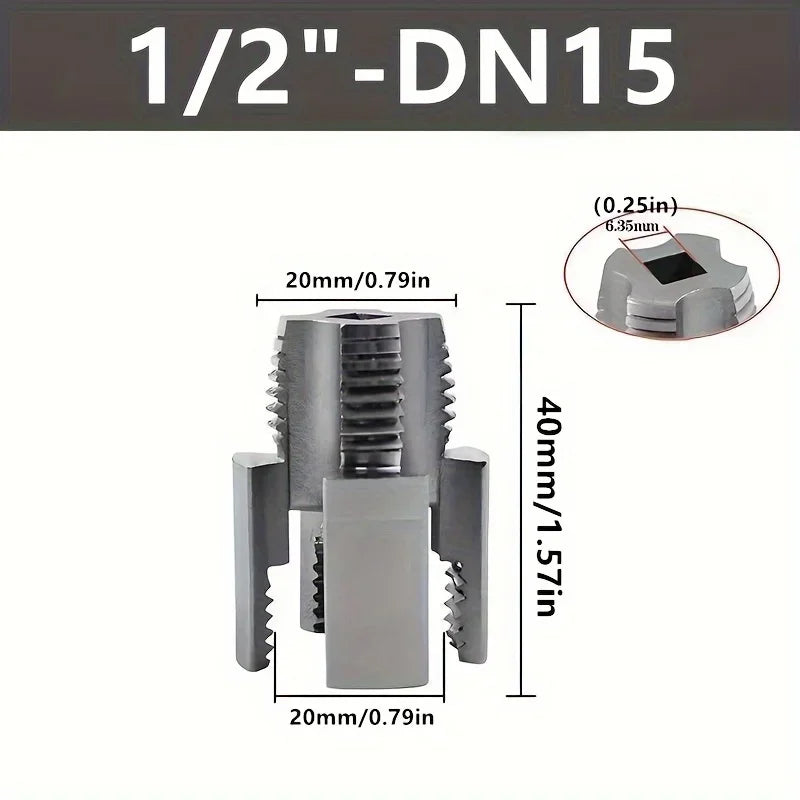 Inner & Outer Pipe Thread Tapper – Electric Drill Hose Tool Pipe Thread Tapper Axl