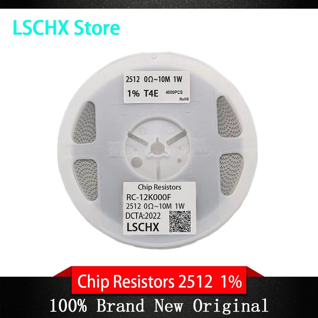2512 1% 1W SMD Chip Resistors 4000pcs Reel – 0Ω to 10MΩ SMD Chip Resistors Axl