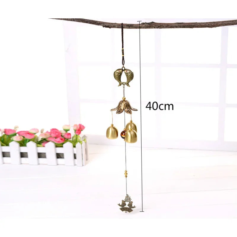 Antique Copper Elephant Wind Chime – Oriental Lucky Garden Decor Decorative Wind Chime Axl