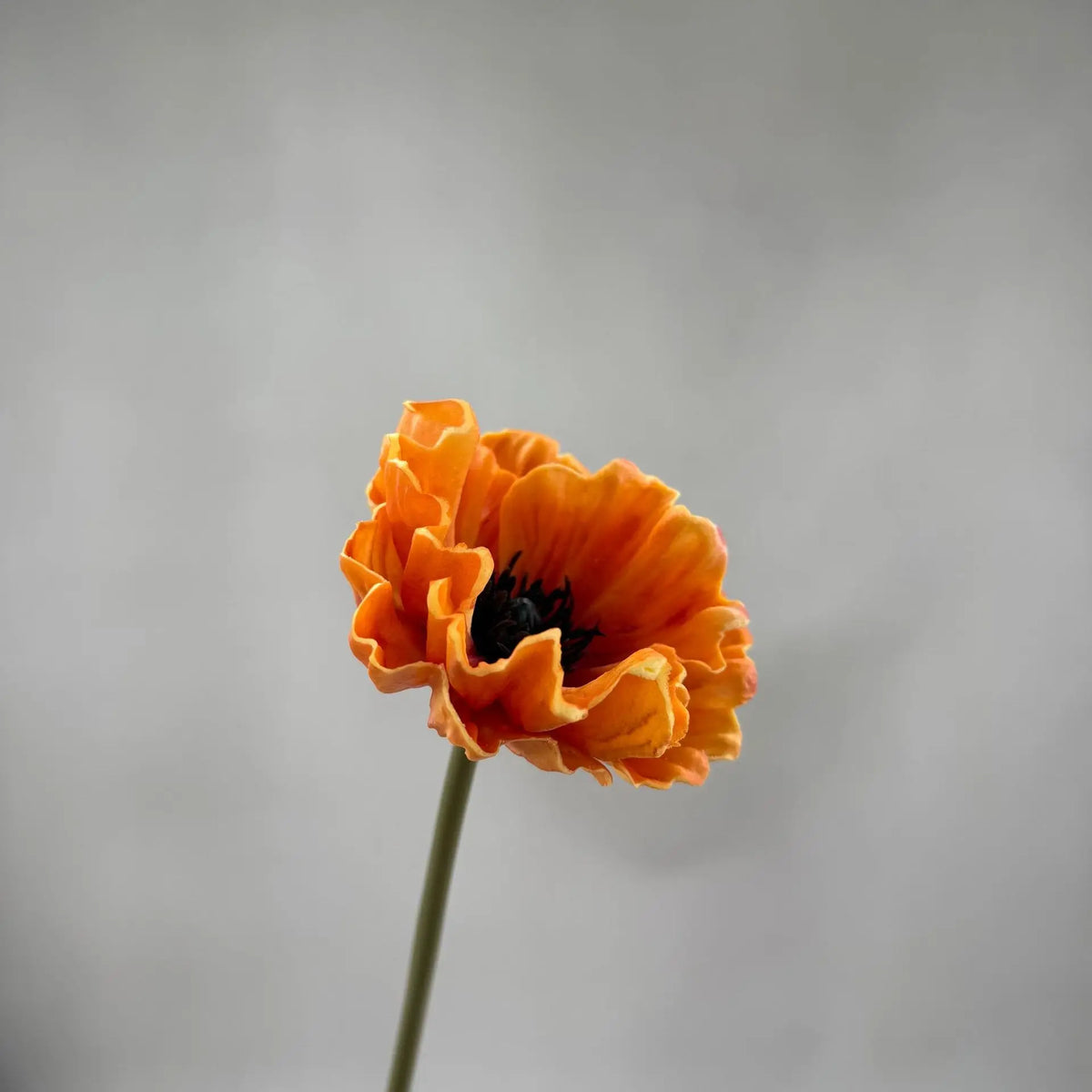 10 PU Poppy Artificial Flower Stems 39cm – Wedding & Home Decor Artificial Flower Stems Axl fall orange