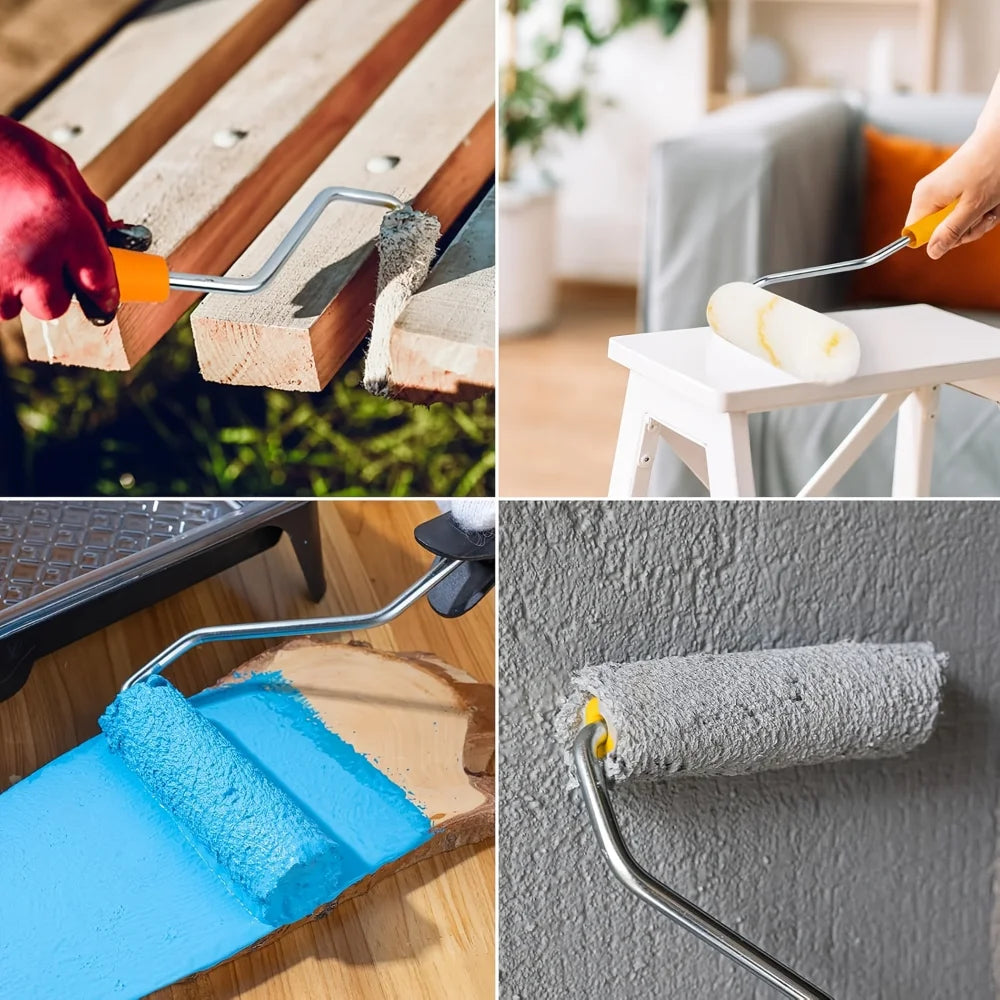 10-Pack Dense Bristle Paint Roller Brush Set – Walls & Cabinets Paint Roller Set Axl