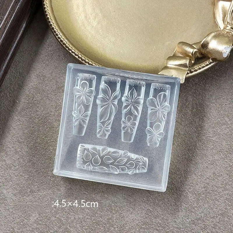 Silicone 3D Flower Nail Art Mold – Reusable DIY Petal Template Nail Art Mold Axl A5