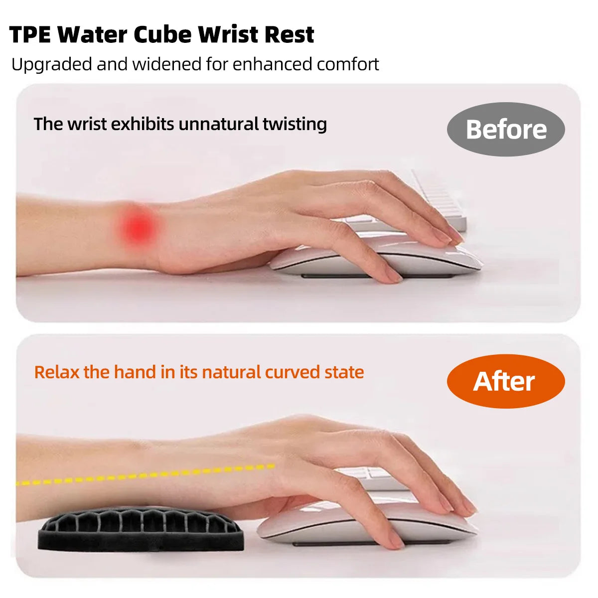 GUUGEI Memory Foam Wrist Rest & Mouse Pad – Ergonomic Set Wrist Rest Mouse Pad Axl