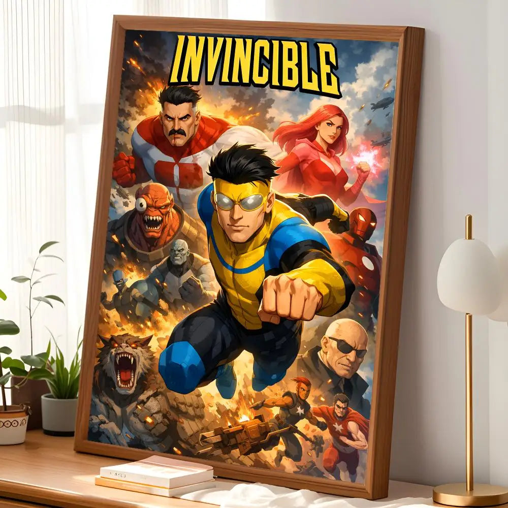 Invincible Animation HD PVC Wall Poster – Self-Stick Decor Wall Art Poster Axl