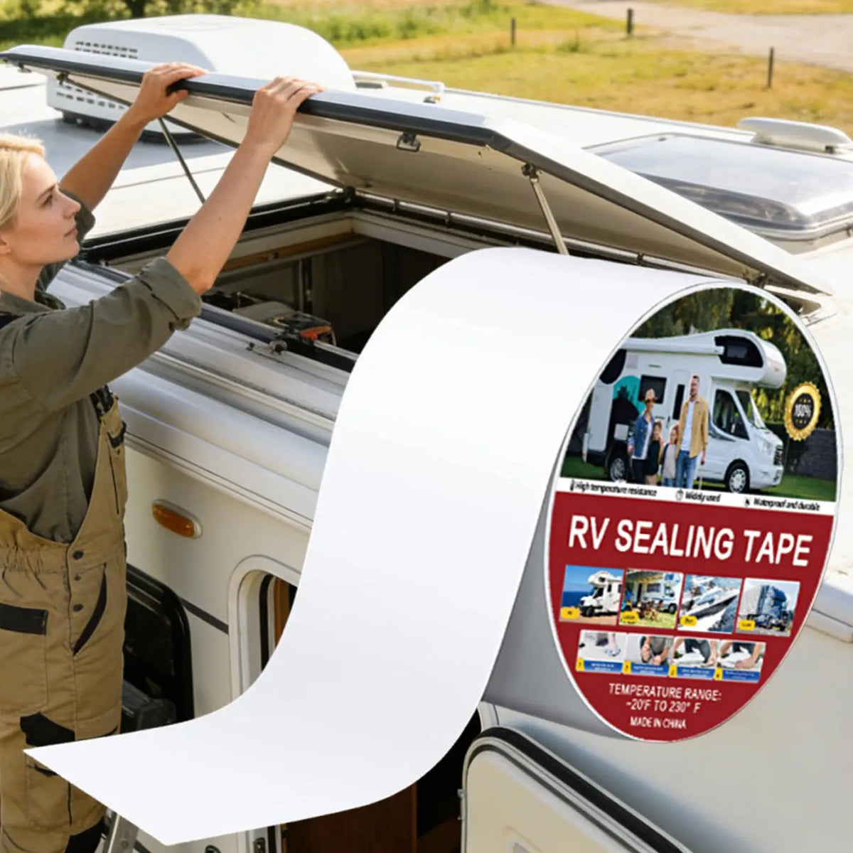 RV Roof Tape – Butyl Rubber Caravan Seam Waterproof Seal RV Seam Tape Axl