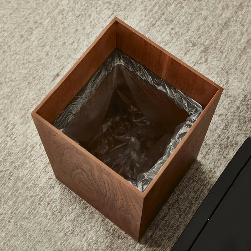 Nordic 12L Wood Trash Can – Modern Waste Bin for Home & Bath Wood Waste Bin Axl