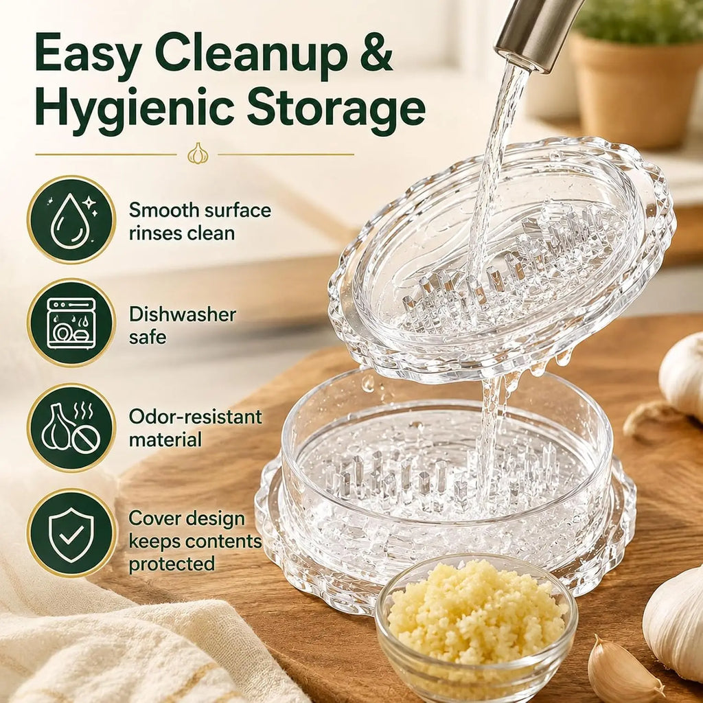 Transparent Manual Garlic Press Crusher & Masher | Kitchen Tool Garlic Press Axl