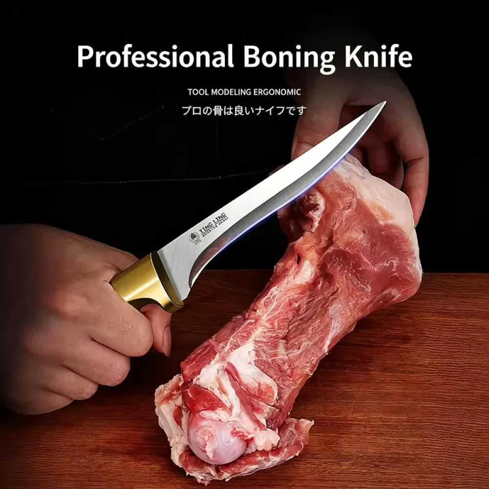 PLYS Boning Knife – Sharp Stainless Steel Butcher Kitchen Knife Boning Knife Axl