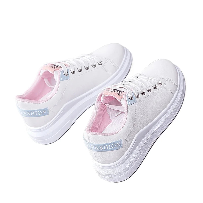 YBQJOO Women's Low-Cut Casual Non-Slip White Sneakers Women's Casual Sneakers Axl