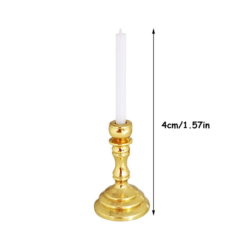 1:12 Dollhouse Miniature Candle Holder Candlestick Pair Dollhouse Accessory Axl