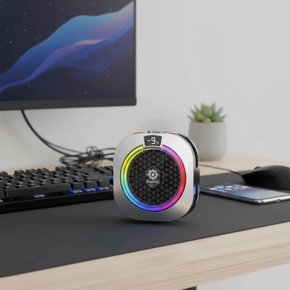 RGB E-Sports Phone Cooler – Semiconductor Cooling & Display Phone Cooler Axl