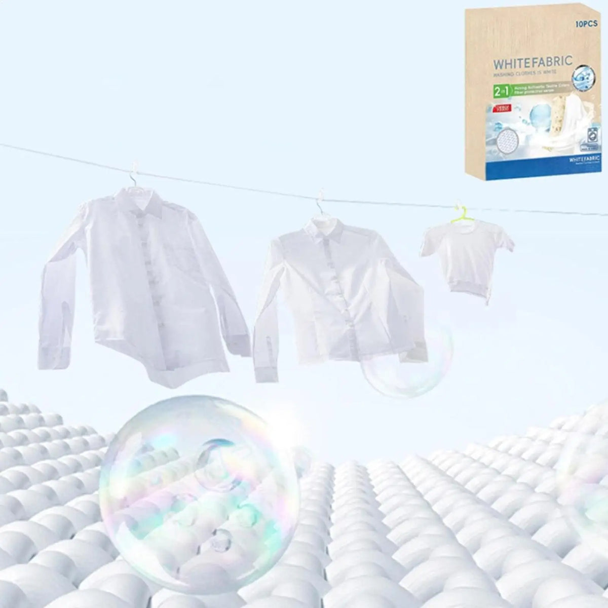 White Fabric Dye Sheets 10-Pack – Laundry Whitener for Clothes Fabric Dye Sheets Axl