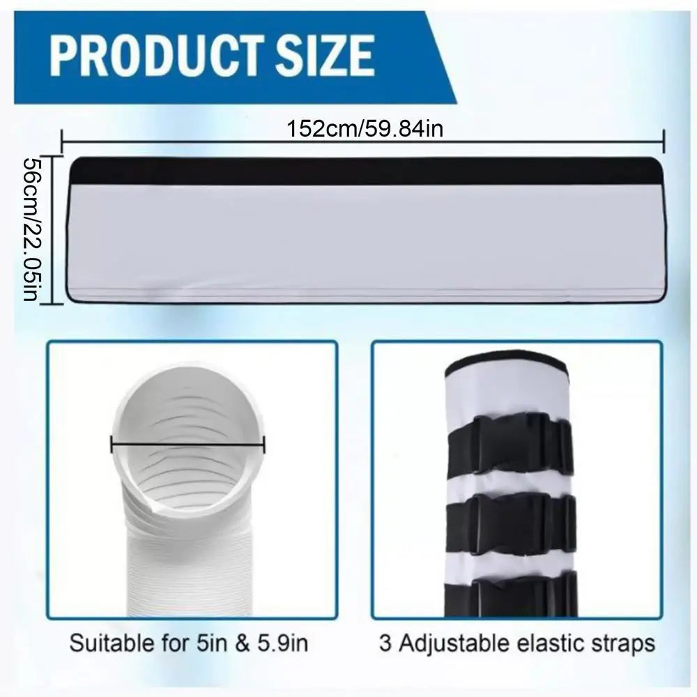 AC Pipe Insulation Sleeve – Outdoor HVAC Hose Heat Shield HVAC Pipe Insulation Axl Dark Grey