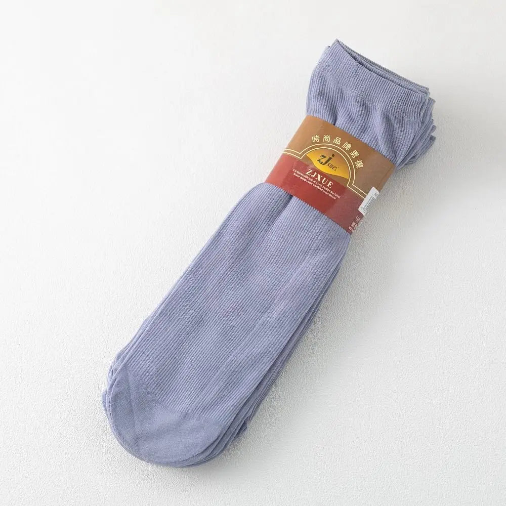 10 Pairs Men's Bamboo Fiber Ankle Socks – Ultra-Thin Breathable Men's Ankle Socks Axl -Light Grey-10Pairs One Size