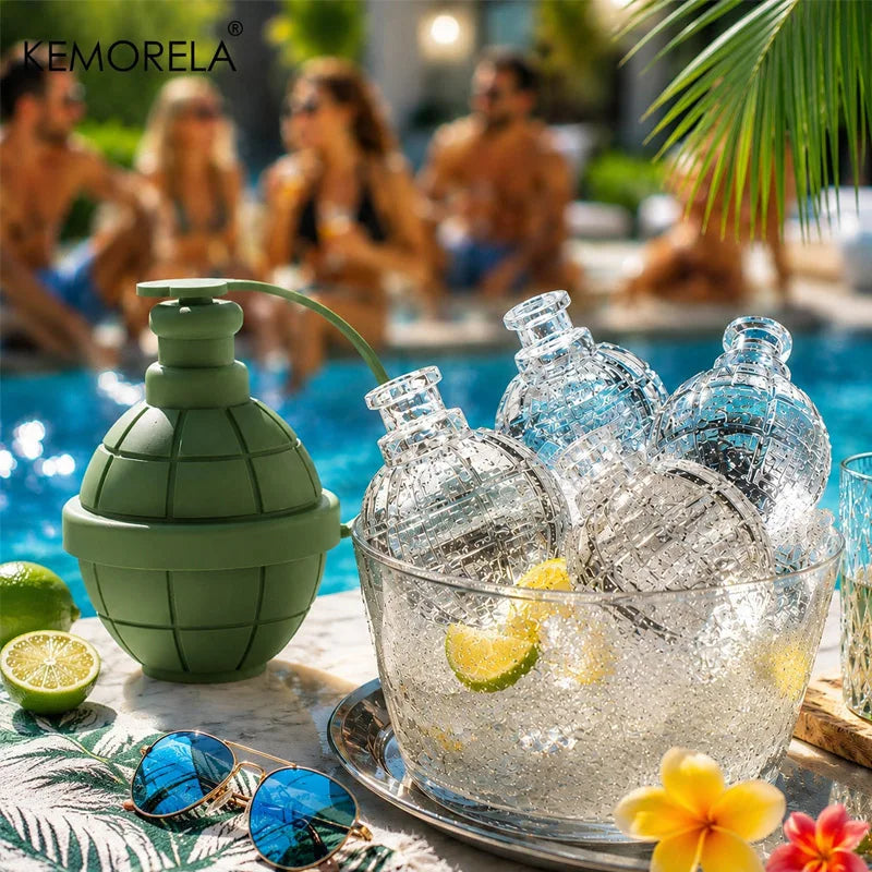 Grenade Silicone Ice Cube Mold – 3D BPA-Free Fun Shape Tray Silicone Ice Tray Axl