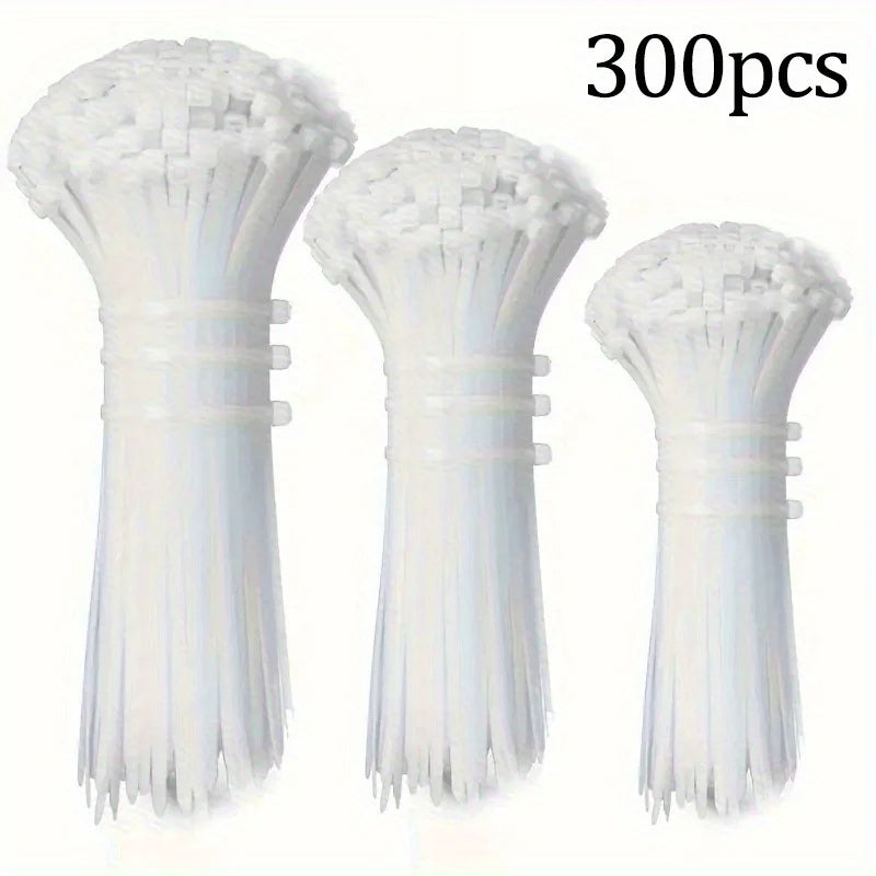 300 Pcs Heavy-Duty Nylon Cable Ties – Self-Locking Zip Ties Nylon Cable Ties Axl