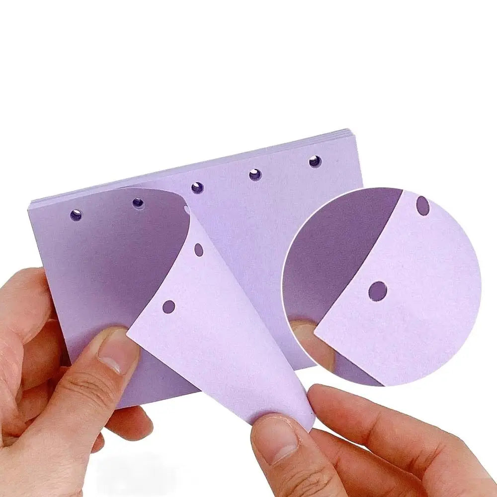 A8 M5 Candy Color Loose Leaf Refill Paper 50 Sheets – 5-Ring Loose Leaf Refill Paper Axl purple