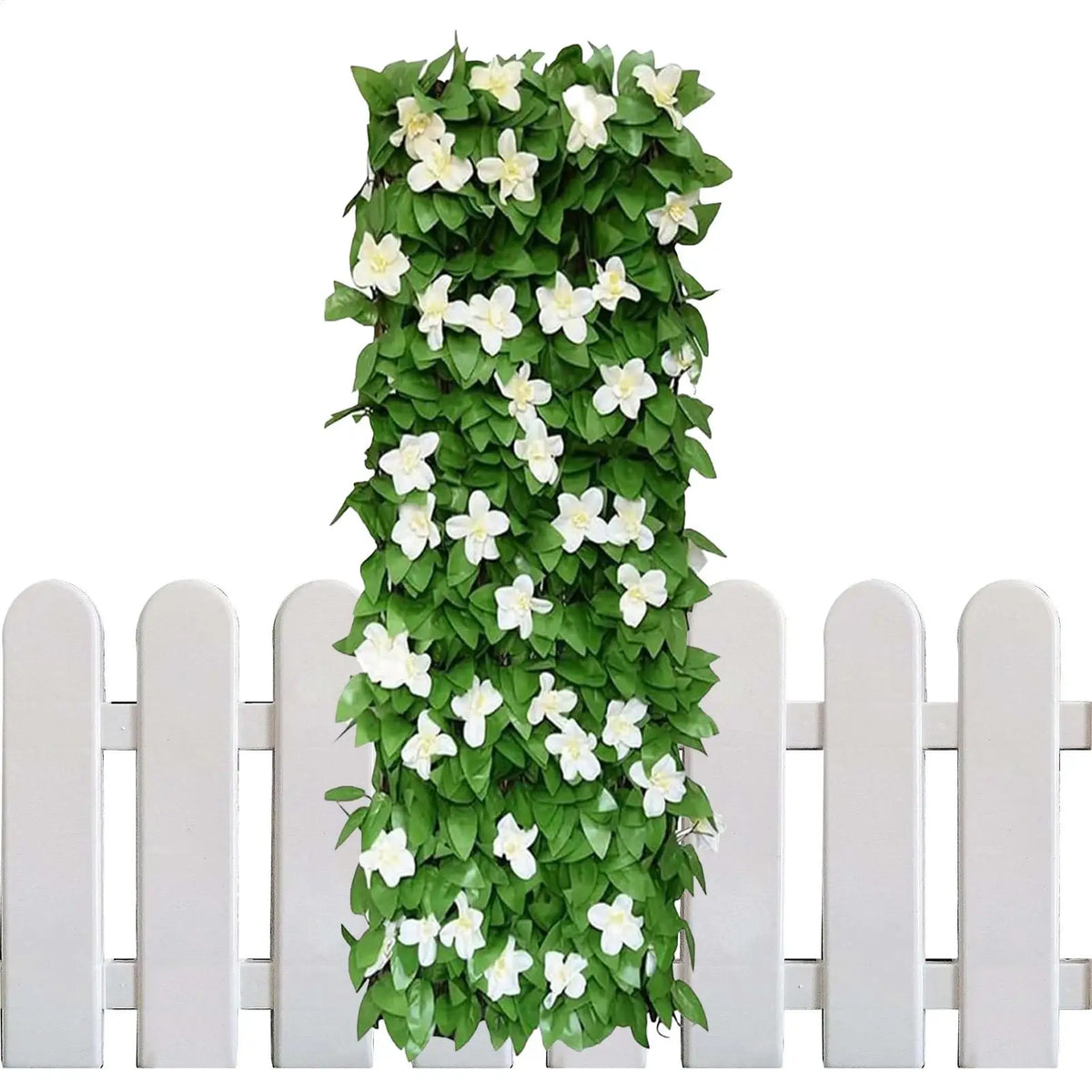 Expandable Artificial Hedge Privacy Screen with Flowers Artificial Privacy Hedge Axl