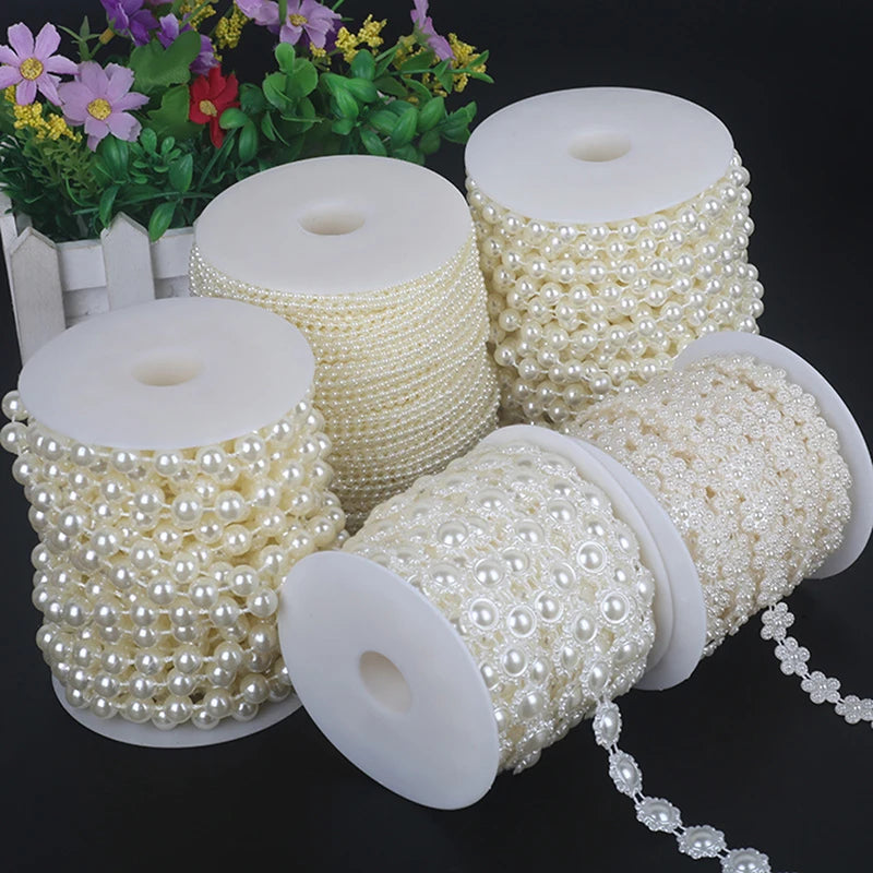 ABS Pearl Bead Rope – DIY Craft, Jewelry & Wedding Décor Pearl Bead Trim Rope Axl