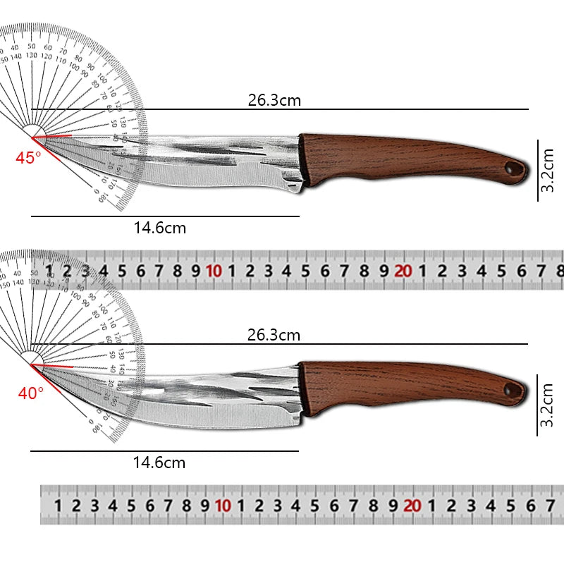 Stainless Steel Boning Knife with Sheath – Meat, Fish & BBQ Boning Knife Axl