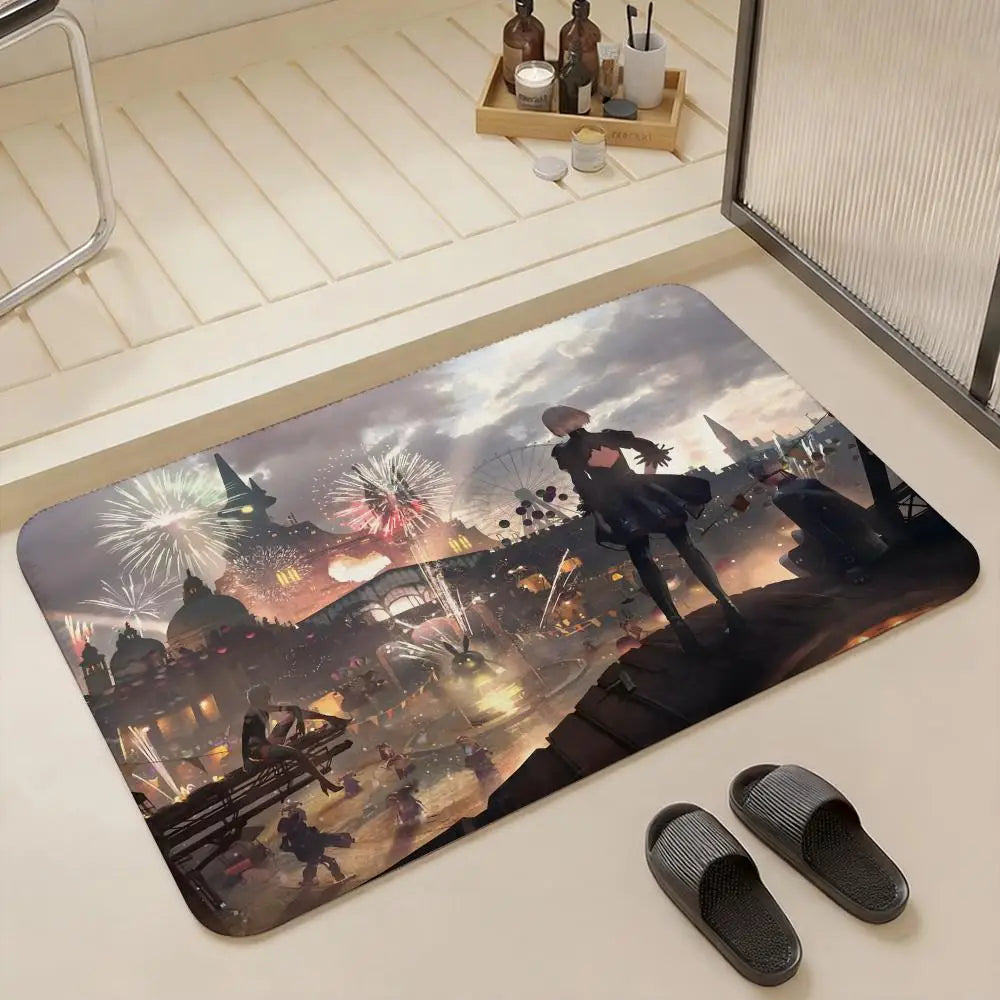 NieR: Automata Gaming Floor Mat – Non-Slip Flannel Indoor Rug Gaming Floor Mat Axl