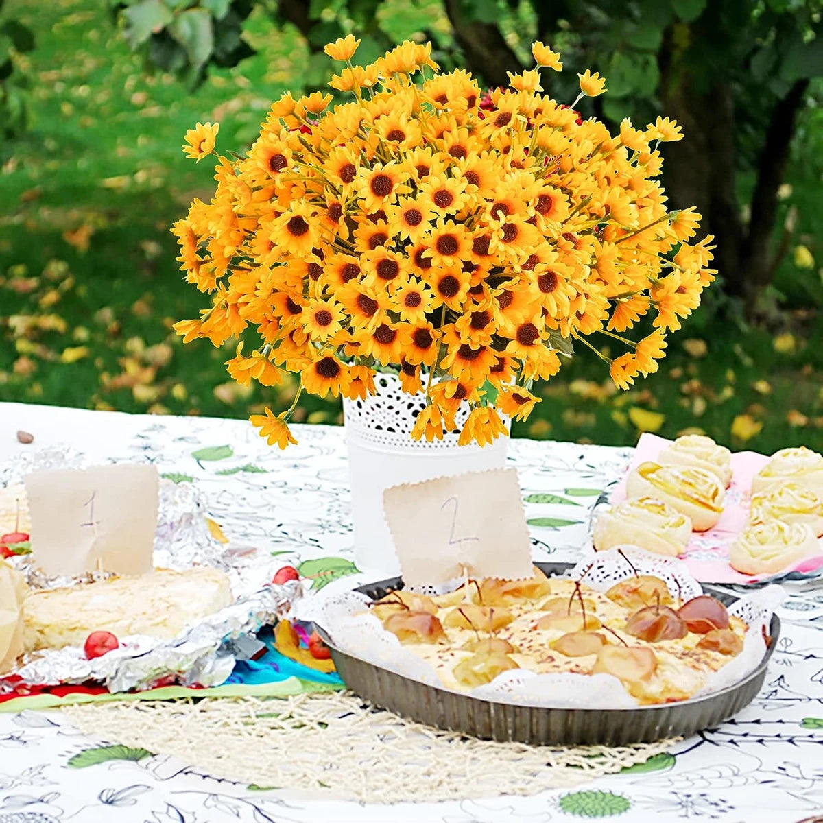 Artificial Silk Daisy Bouquet 22 Heads – Wedding & Home Decor Artificial Flower Bouquet Axl