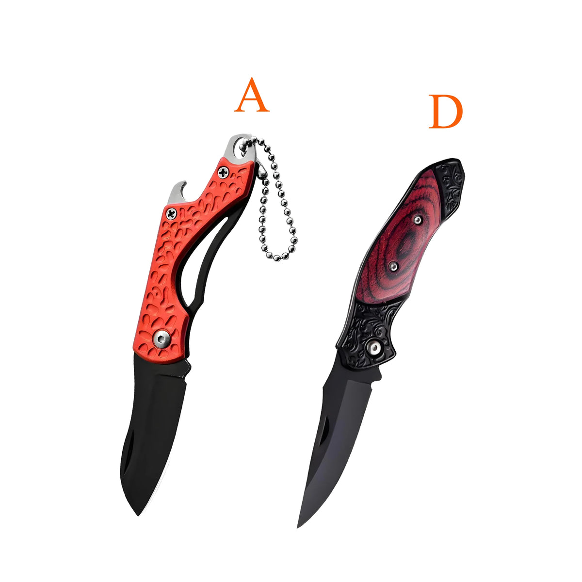 Stainless Steel Folding Paring Knife – Portable Kitchen Knife Folding Paring Knife Axl Knife-AD-2PCS