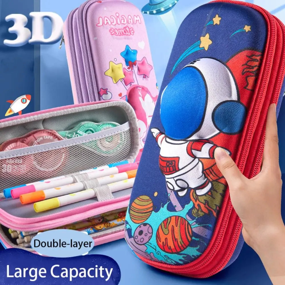 3D EVA Pencil Case – Large Capacity Waterproof Pen Organizer Pencil Case Axl